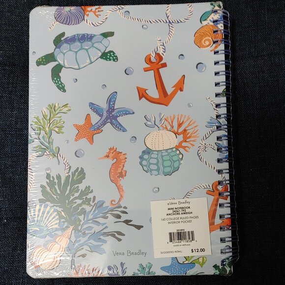 Vera Bradley Anchors Aweigh Mini Notebook - Picture 2 of 3